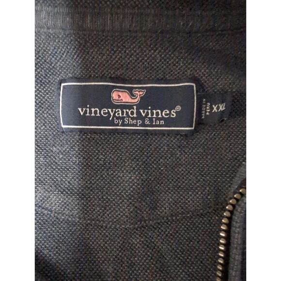 Vineyard Vines preppy mens quarter zip navy saltwater sweatshirt pullover XXL - Picture 7 of 8